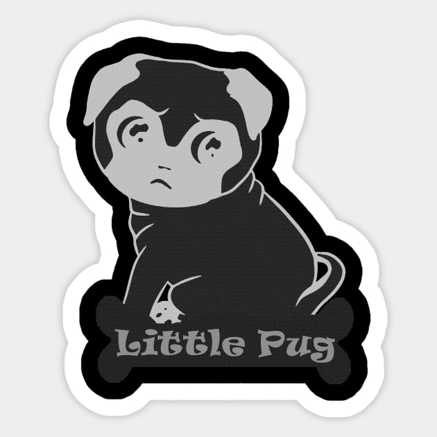 LITTLE-PUG Sticker by partjay